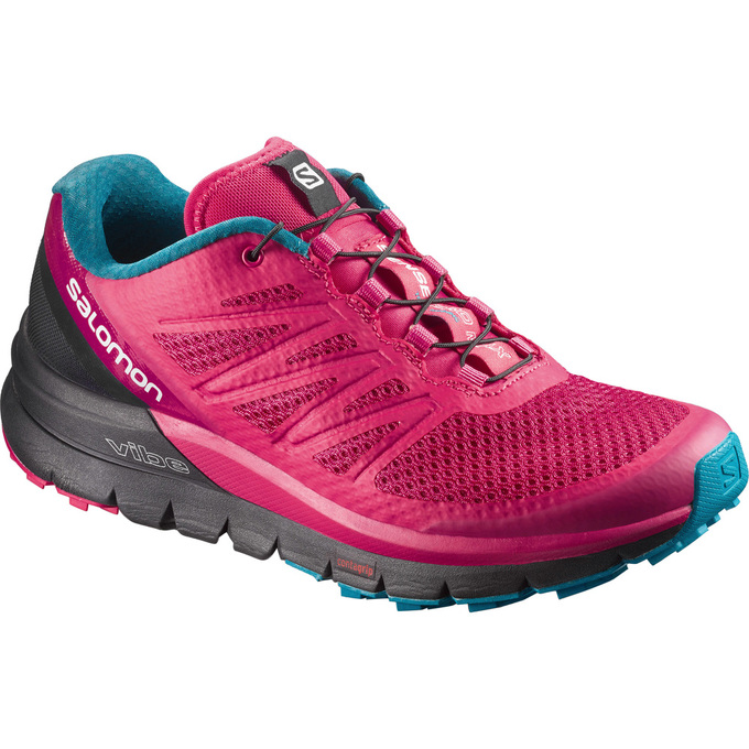 Zapatillas Trail Running Salomon Mujer Rosas Negras - Salomon Argentina SENSE PRO MAX W ,139672-KYR